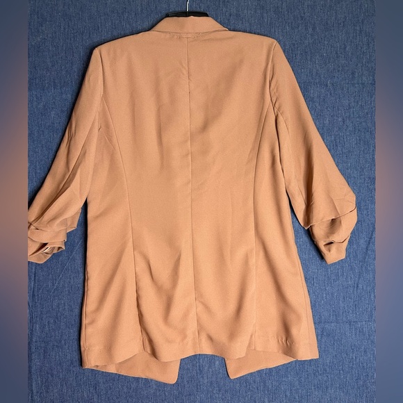 Rachel Zoe Camel Open-Front Blazer - Picture 2 of 8